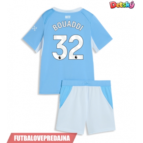 Lacne Dětský Futbalové dres Manchester City Ayyoub Bouaddi #32 2026-27 Krátky Rukáv - Domáci (+ trenírky)